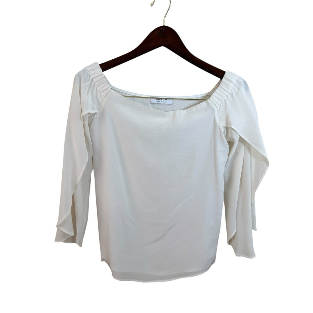 Bailey 44 Women's XS 100% Silk Off The Shoulder Blouse
